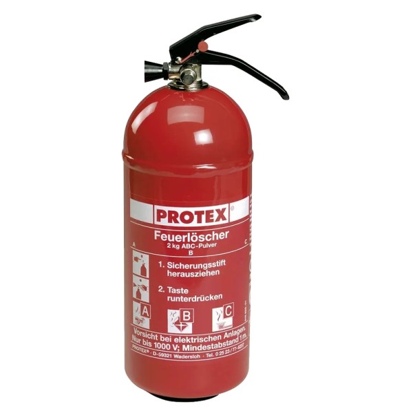 Protex Dauerdruck-Feuerlöscher 2kg Pulver