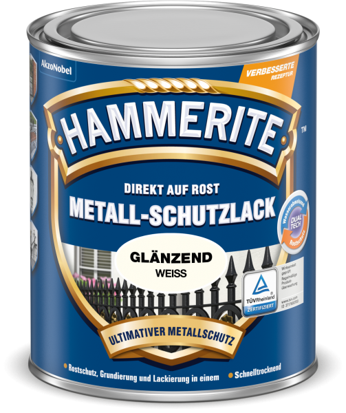 Hammerite Metallschutzlack (weiß)
