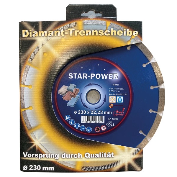 Dis Diamant Trennscheibe Star Power Durchmesser 230 mm