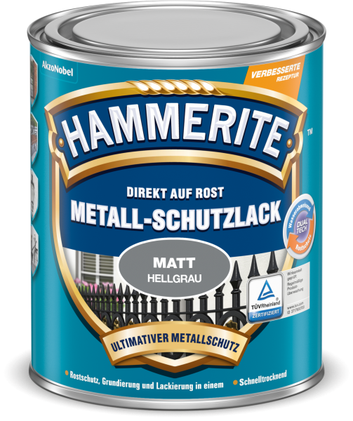 Hammerite Metallschutzlack (hellgrau)