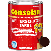 Consolan Wetterschutz-Farbe (dunkelbraun) Inhalt 750 ml